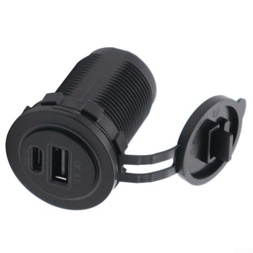 Cargador de coche USB C PD de 12 V de 45 W con control de calidad 3 0 para carga rápida de smartphones, tabletas y portátiles compatibles con soporte PD