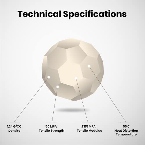 Image of NUMAKERS PLA Plus (PLA+) 3D Printer Filament, 1.75mm, Dimensional Accuracy + /- 0.03 mm, 1 kg Spool (2.2 lbs), Compatible with Most FDM Printers (Ivory)