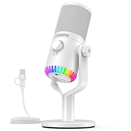Maono Gaming Usb Microphone, Programmable Pc Computer Condenser Mic For Streaming, Podcasting, Recording, Twitch, Youtube, Discord, With Rgb Lights, Mute, Gain, Zero Latency Monitoring, Volum, Dm30 #TOP15