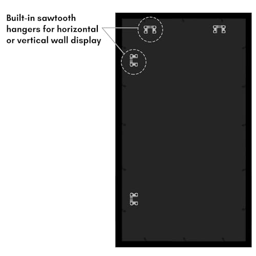 Americanflat 20x36 Poster Frame with Polished Plexiglass - Black Picture Frame - Wide Photo Frames Made of Engineered Wood for Vertical or Horizontal Wall Display - Epic Collection - Black