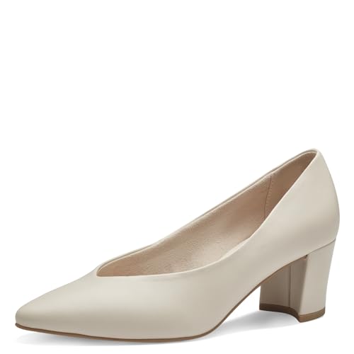 MARCO TOZZI Damen Pumps Spitz Vegan, Beige (Cream), 40 EU