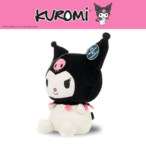 Image of Franco Calm Kuromi Bedding Super Soft Plush Calming 3Lb Weighted Cuddle Pillow Buddy, Comfort Pillow, (Officially Licensed Product)