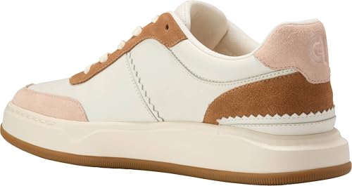 Cole Haan Cole Haan Womens Grandpro Carissa Sneaker, Ivory/Porcelain Suede/Golden Honey Suede, 8-B US