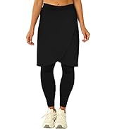 Aurgelmir Knee Length Womens Golf Tennis Skirts with Capri Legging Athletic Running Outdoor Worko...