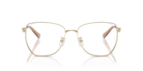 Michael Kors Mk3081d Shanghai Cat Eye - Marcos de gafas graduadas para mujer, Lente dorado claro brillante/demo, 56 mm
