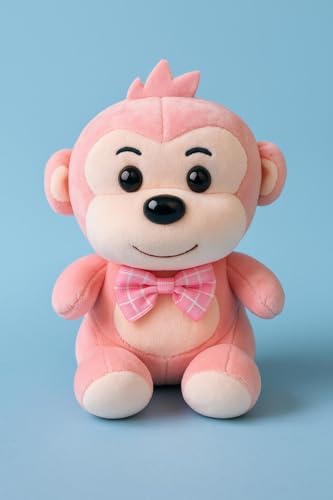 Image of SCOOBA Baby Monkey Soft Toy 20 cm Small(Bow Monkey Pink)