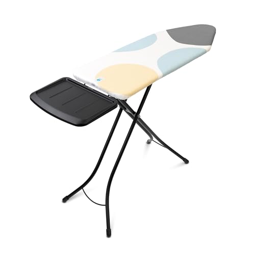 Image of Brabantia XL Comfort Ironing Board with Solid Steam Generator Rest | Large (Size C) | Fairtrade Bubbles Cover | Adjustable Height (27-38 inch), XL Rest, Easy Fold, Anti-Collapse Lock, Non-Slip Feet