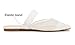 BREEZE NOUTHERLY Women's Fashion Mesh Mules Slip On Backless Slide Flats Pointed Mesh White Rhinestone Size 7.5 M US