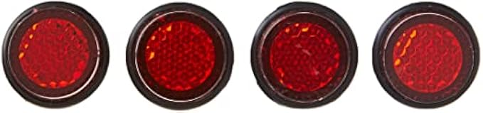 Chris Products CH4R Red Motorcycle Mini License Plate Reflector, 4 Pack