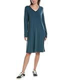 Eileen Fisher Womens V-Neck T-Shirt Dress, S, Blue