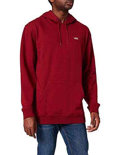 Dimensioni speciali: Standard Vans Pullover Basic in Pile Felpa con Cappuccio, Melograno, M Uomo