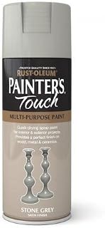 Painter's Touch Rust-Oleum Multi-Purpose Aerosol Spray Paint 400ml Stone Grey Satin (1 Pack)
