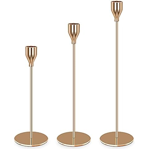 SAIBANGZI Kerzenständer 3 Stück, Gold Kerzenständer für Wohnzimmer Schlafzimmer Vintage Deko Cover