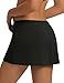 LOMON Women's Low Waist Casual Micro Mini Skirt with Built-in Shorts with Pockets Stretchy Skorts Summer Going Out Outfits Black S