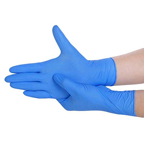 Bluestercool Lot de 50 Gants jetables en Latex pour Le Jardin ou Le Nettoyage de la Maison, en Caoutchouc ou Gants de Nettoyage universels, Bleu (20pcs, Bleu) Cover