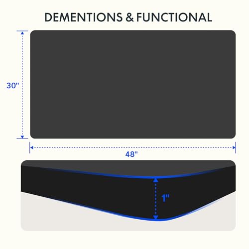 Image of FLEXISPOT 48 inchx30 inch Electric Standing Desk, Black | One-Piece Desktop, 1 inch Thick Top, Height Adjustable, Stable Steel Frame, Home Office & Multi-Monitor Setup