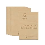 6 mm Baltic Birch Plywood 1/4 x 12 x 16 Inch, Box...