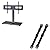 PERLESMITH Swivel Universal TV Stand&TV Anti-tip Straps PSTVS21&PSAS1