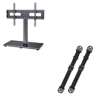 PERLESMITH Swivel Universal TV Stand&TV Anti-tip Straps PSTVS21&PSAS1