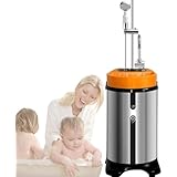 [WWSS] 電気温水器 風呂 貯湯式 ポータブル 瞬間湯沸かし器 給湯設備 シャワーヘッド 水栓付き 70L 電気給湯器 モバイルスマートインスタント入浴機 キャスター付き 220V 屋内、浴室、庭用 2000W(D)