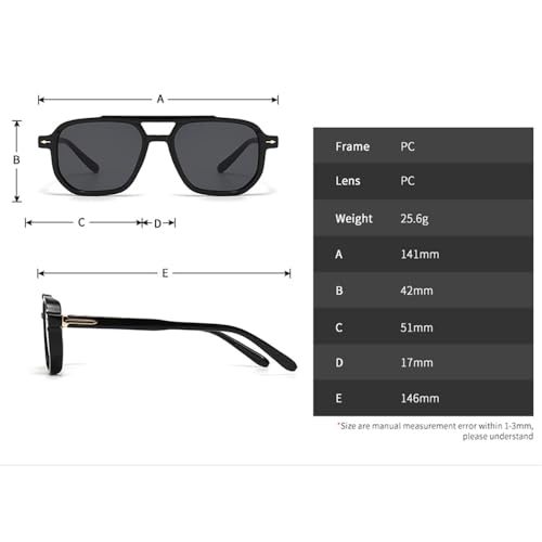 QYOGWHTRJ-Retro Sun Glasses For Women Uv400 Summer Style Frame Sunglasses For Men,A37543