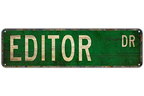 TTSFEI Letreros de metal divertidos de DR Editor, de aluminio, vintage y retro, decoración de pared de 10 x 40 cm, para dormitorio, cocina y jardín, letrero colgante para decoración del hogar