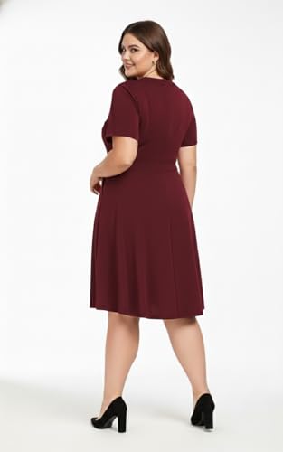 Image of Blinkee Women Plus Size Summer Wear Cocktail Skater Dress