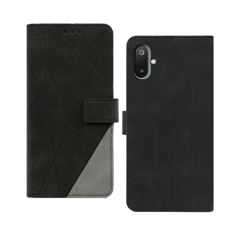 Image of amazon basics Samsung Galaxy M06 Flip Cover | Card Pockets Wallet & Stand | Flip Cover for Samsung Galaxy M06 (Black with Grey)