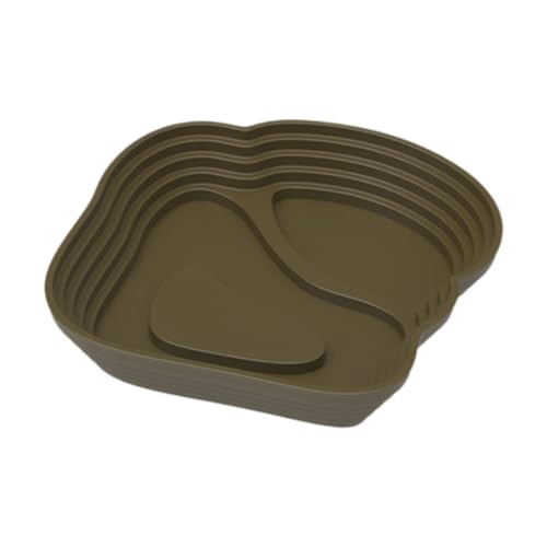 Sdlnklm 爬虫類用水ボウルと給餌器、タートルとカエルのための入浴プール, 小さい, 緑