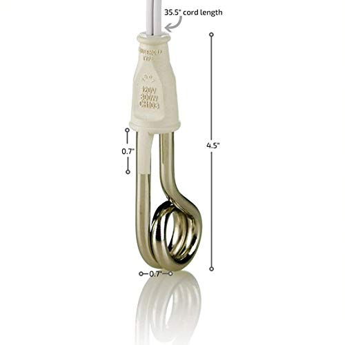 image for OVENTE Electric Stainless Steel Immersion Heater for Tea Coffee & Beve