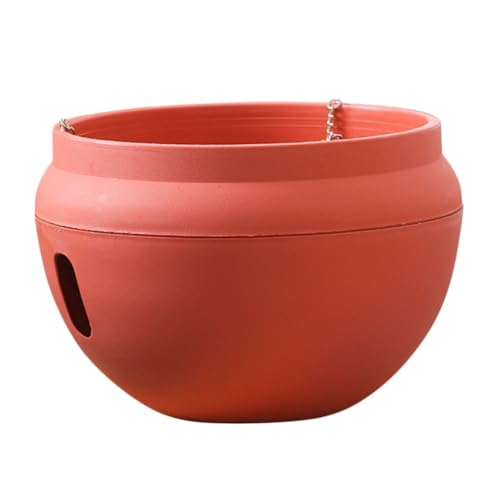 TOBBOMEY Pot De Fleurs Suspendu Plastique Panier De Jardin Murale pour Plantes Intérieur Et Extérieur Couleur Brique Modèle pour Balcons Et Jardins