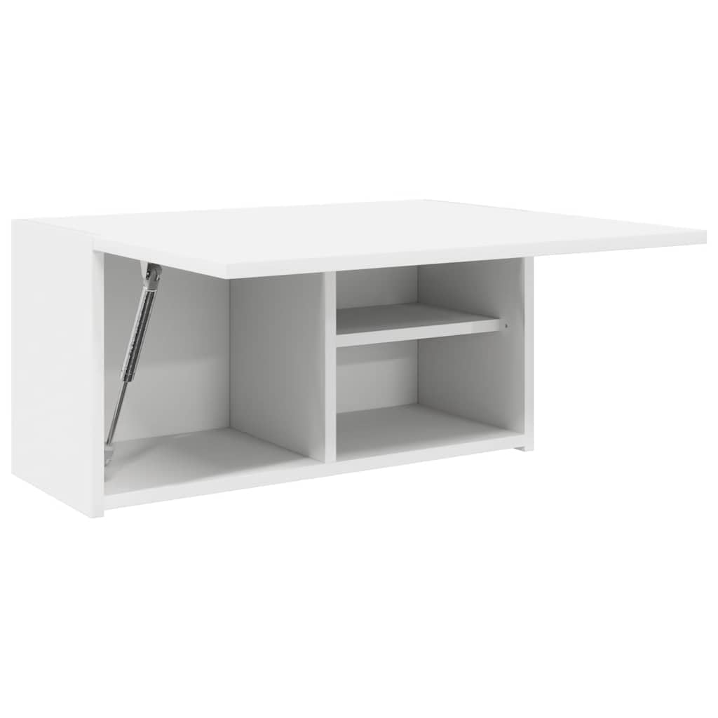 Floating Wall Cabinet, Modern Wood-Grain Wall-Mounted Storage Unit, Hanging Shelf Cabinet for Bathroom, Kitchen and Living Room (60 x 25 x 30 cm)