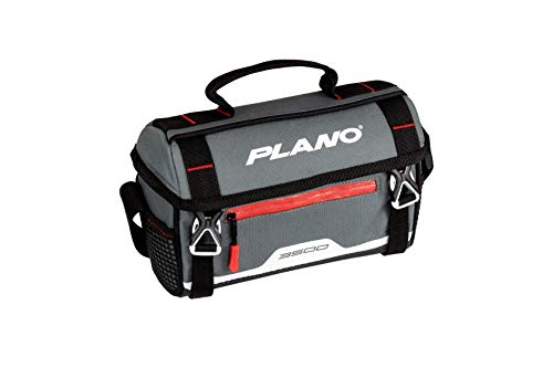 Plano Weekend Series 3500 Softsider Tackle väska, grått tyg, inkluderar 2 3 500 Stowaway förvaringslådor, mjuk fiskeväska...