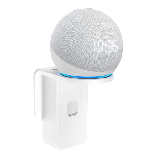 SPORTLINK ᴅᴏᴛ 4.ª & 5.ª generación (2022) Soporte de Pared para con Reloj - Wall Mount Mostrar ᴅᴏᴛ 4 & 5, Gestión de Cables Incorporada Ahorre Espacio para Cocina, Dormitorio, Baño (Blanco) Cover
