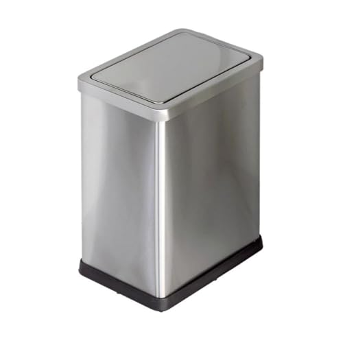 Cubo de basura de acero inoxidable moderno acabado premium de 10L con tapa superior 2