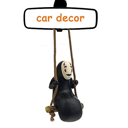Cute Anime Accessories For Car Interior Ornaments Faceless Male Car Pendant No Face Man Swing Car Rearview Mirror Decor Birthday Gift Auto Crafts Doll #TOP6