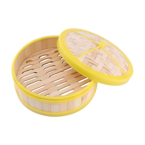 Holibanna Folding Expandable Steamers with Bamboo Steamer Tier and Steaming Basket for Bun, Featuring and Bamboo Material with Practical, Not Easy to Break Design, for Home Use
