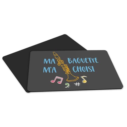 Set de table musique protégeant des rayures avec dessous caoutchouc grand format noir
