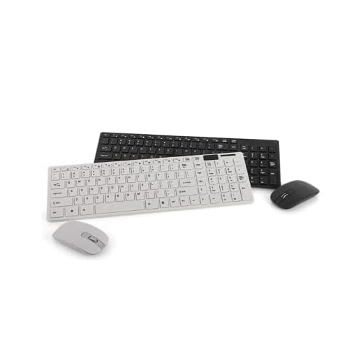 Kit Mouse Teclado Slim Sem Fio Pc Note WireLess Compacto (Branco)