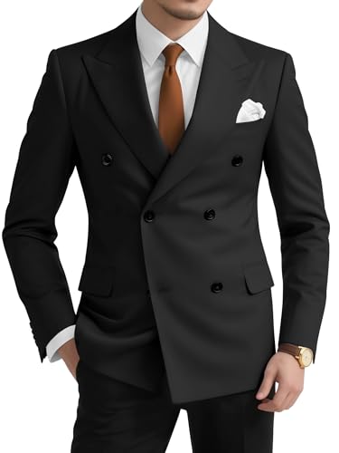 Men's Suit Jacket Slim Fit Double Breasted Blazer Men Casual Sport Coats Business Wedding Prom Blazer Jacket