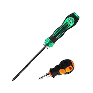 HHRKGHEO double-ended ratchet screwdriver, magnetic ratchet multi-purpose screwdriver, retractable screwdriver and short-handled screwdriver