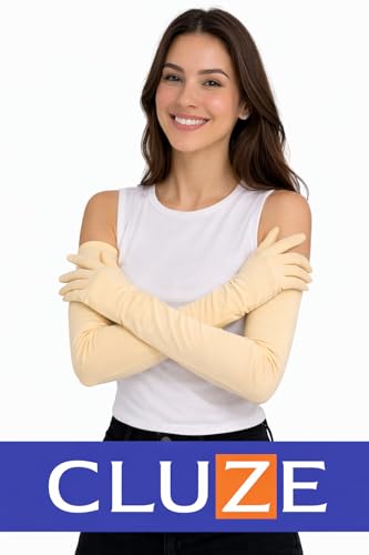 Image of Women's Driving Gloves, Printed Cotton Full Hand Summer Gloves for Protection from Sun Burn /Heat /Pollution (Pack of 1 Pair)