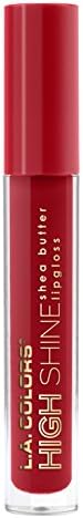 L.A. Colors High Shine Shea Butter Lip Gloss, Dynamite, 0.14 Ounce