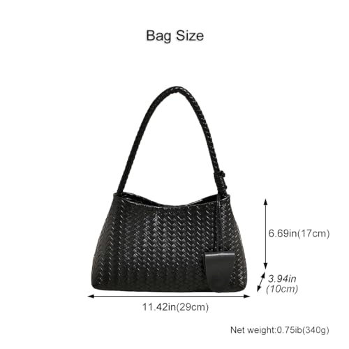 Bolso Hobo Tejido para Mujer de Cuero Vegano miniatura 4
