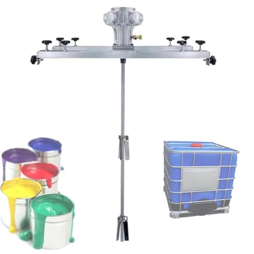 Batidora neumática plegable con velocidad ajustable y colgador para líquidos viscosos y revestimiento de pintura