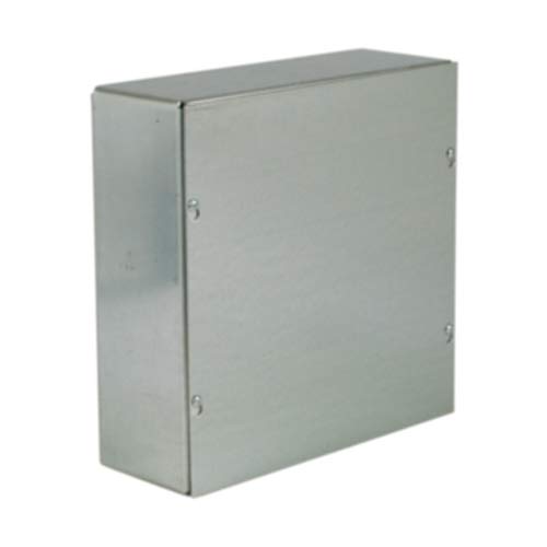 Wiegmann SC161604GNK SC-Series NEMA 1 Screw Cover Wallmount Pull Box Without Knockouts, Galvanized Steel, 16