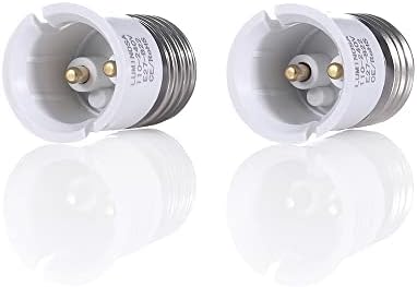 Luminosa E27 to B22 Lamp Socket Adapter Socket Converter (Pack of 2) / Screw to Bayonet Bulb Socket Adaptor Convertor/CE Certified / 1 Year Warranty