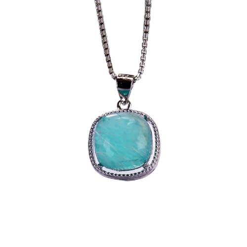 Collier pendentif carré Tianhe en argent sterling S925 vintage