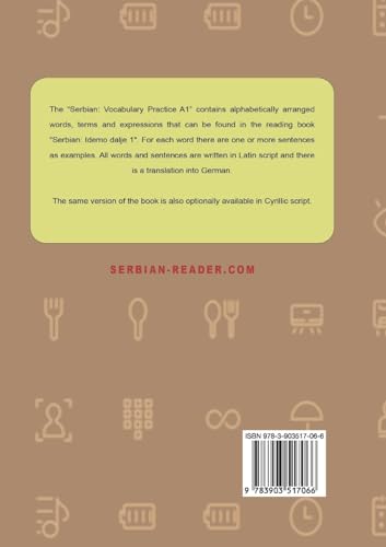 Serbian Vocabulary Practice A1 to the Book 'Idemo dalje 1' - Latin Script: Textbook with Words and