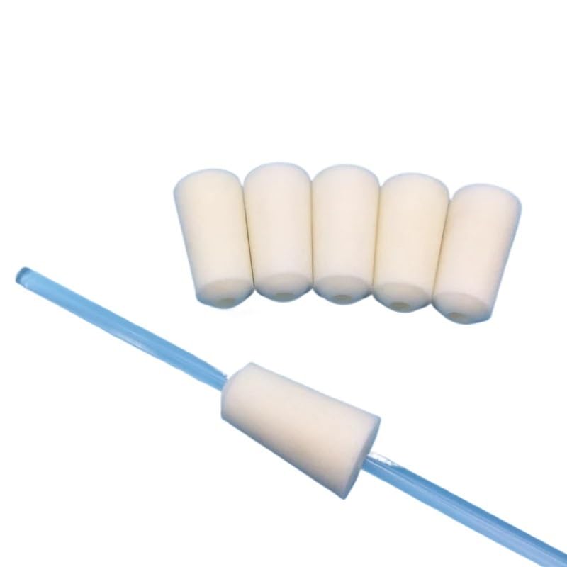 20pcs Lab Silicone Stopper Test Tube Hollow Plug Intake Hose Silica Gel Caps for Experiment(27-32mm)
